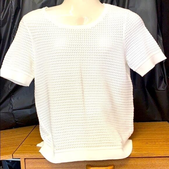 CHAUS WHITE WOVEN TOP - Picture 1 of 5